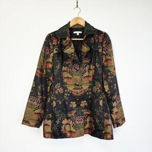 Cabi Chinoiserie Oriental Tapestry Jacquard Blazer Jacket Women’s Size Medium